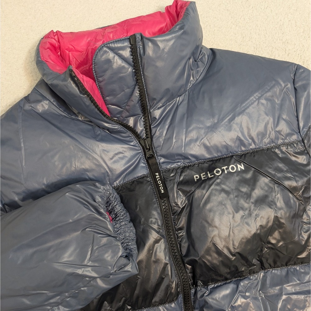 Peloton Puffer Jacket Size Small Colorblock Winter Full Zip Polyamide Hiking Ski